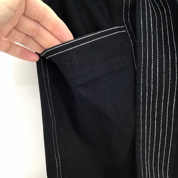 Rebecca Minkoff Rita Cargo High Waist Pants Casual Top Stitching Black Size 0 - Picture 5 of 9